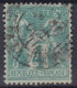 TIMBRE FRANCE TYPE SAGE 4c VERT N° 63 OBLITERATION LEGERE - COTE 100 € - 1876-1878 Sage (Type I)