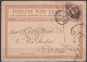 G.B.  Entier CPA  Pub  One Penny   De  REDDITCH Le  23 Avril 1879 Avec Cachet " PARIS DISTRIBUTION " - Luftpost & Aerogramme