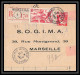 115323 Lettre Recommandé Cover Bouches Du Rhone Poste Aerienne PA N°17 IRIS Marseille A6 1949 - 1960-.... Brieven & Documenten