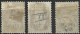 1909 - 1910 : Bureaux Russes Du Levant :  3 Timbres De  RIZEH - Turkish Empire