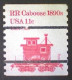 United States, Scott #1905a, Used(o), 1984 Coil, Transportation Series: Caboose Of 1890s, 11¢, Red - Used Stamps