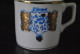 Delcampe - PETITE TASSE ET SOUCOUPE A MOKA EN PORCELAINE PEINTE ARMOIRIES BLASON DE DINANT Souvenir De FIN XIXe RARE Meuse SOUS - Altri & Non Classificati