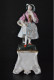 Statuette Jeune Femme Au Panier Soulevant Sa Robe Porcelaine XIXè Vieil Andenne Vieux Bruxelles Paris Porte Plume Encens - Other & Unclassified