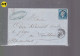 Un Timbre N° 14 Napoléon III     20 C   Bleu  Sur Lettre    Pour   Vaublanc   1859   Pc 1842 - 1853-1860 Napoleon III