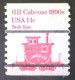 United States, Scott #1905a, Used(o), 1984 Coil, Transportation Series: Caboose Of 1890s, 11¢, Red - Oblitérés