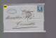 Un Timbre N° 14 Napoléon III     20 C   Bleu  Sur Lettre    Pour   Grenoble    1859 - 1853-1860 Napoleon III