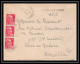 109797 Lettre Recommandé Provisoire Cover Bouches Du Rhone N°716 Gabndon Bande 3 X3 1946 Marseille Chave A4a - Aushilfsstempel