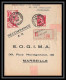 110530 Lettre Recommandé Cover Bouches Du Rhone PA Poste Aerienne N°17 Iris 1949 Marseille République  - 1960-.... Covers & Documents