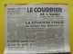 Le Courrier De L'Ouest 1ère Année N° 110 Jeudi 28 Décembre 1944 Angers De Gaulle épuration Churchill Von Papen - Altri & Non Classificati