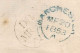 UK -1846 1d DEEP RED-BROWN  HORIZONTAL OVAL DIAMOND SINGLE CANCEL- LEYTON To MANCHESTER -blue Cancel- Reception At Back - Covers & Documents