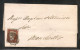 UK -1846 1d DEEP RED-BROWN  HORIZONTAL OVAL DIAMOND SINGLE CANCEL-STRATFORD To MANCHESTER  Reception At Back - Storia Postale