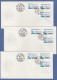 Brasilien ATM BRASILIANA'93 Mi.-Nr. 5 Werte 11400-73200-186000 Mit PF XXI 3 FDC - Franking Labels