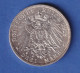 Dt. Kaiserreich Baden Silbermünze Großherzog Friedrich II. 3 Mark 1912 G - Andere & Zonder Classificatie