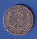 Dt. Kaiserreich Hessen Silbermünze Großherzog Ludwig III. 5 Mark 1875 H - Autres & Non Classés