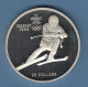 Kanada Olympische Spiele Calgary 1988 Silbermünze 20 Dollar Skiläufer PP - Canada