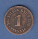 Deutsches Reich Kursmünze 1 Pfennig 1912 E - Otros & Sin Clasificación