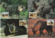 Botswana 1995 Maximum Cards Set X4 WWF W. W. F. Brown Hyena Fauna Dog - Cartoline Maximum