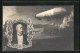 AK Zeppelin In Den Wolken, Bildnis Graf Zeppelin  - Dirigibili