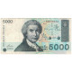 Billet, Croatie, 5000 Dinara, 1992, 1992-01-15, KM:24a, TB+ - Croazia