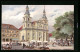 Künstler-AK Ludwigsburg, Marktplatz Mit Evang. Stadtkirche  - Ludwigsburg