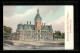 Lithographie Brüssel / Bruxelles, Pose De La 1ere Pierre 1907, Residence Royale De Laeken, Vue Du Nouvel Hotel De Vil  - Laeken