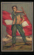 Künstler-AK Schweizer Bundesfeier 1912, Mann Mit Flagge, Ganzsache  - Interi Postali