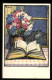 Künstler-AK Schweizer Bundesfeier 1922, Schweizerische Volksbibliothek, Ganzsache  - Entiers Postaux