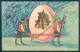 Greetings Easter Anthropomorphic Dressed Hare Hen Kopal 410 UNGLUED Pc HR0352 - Other & Unclassified