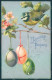 Greetings Easter Bird Tit Egg Kopal 406 ABRADED Postcard HR0374 - Other & Unclassified
