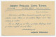 Post Card Mit Werbung, Cape Town, 1912 Nach Lüderitzland - Andere & Zonder Classificatie