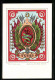 Lithographie Wappen & Flagge Von Tunis  - Genealogie