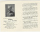 Souvenir Pieux Abbé Joseph PEETERS - Fusillé Pour La Patrie Le 31/08/1943 - Obituary Notices