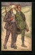 AK Zwei Schützen Mit Gewehren, 100 Jahre Schweizerischer Schützenverein 1924  - Chasse