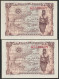 1 Peseta. 15 De Junio De 1945. Pareja Correlativa. Serie G. (Edifil 2021: 448a) - Other & Unclassified