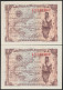 1 Peseta. 15 De Junio De 1945. Pareja Correlativa. Serie L. (Edifil 2021: 448a) - Other & Unclassified