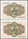 1 Peseta. 19 De Noviembre De 1951. Pareja Correlativa. Serie R. (Edifil 2021: 4 - Otros & Sin Clasificación