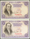 25 Pesetas. 19 De Febrero De 1946. Pareja Correlativa, Serie F. (Edifil 2021: 4 - Otros & Sin Clasificación