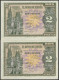 2 Pesetas. 30 De Abril De 1938. Pareja Correlativa. Serie H. (Edifil 2021: 429a - Altri & Non Classificati