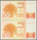 200 Pesetas. 16 De Septiembre De 1980. Pareja Correlativa. Sin Serie Y Numeraci - Sonstige & Ohne Zuordnung