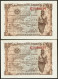 1 Peseta. 15 De Junio De 1945. Pareja Correlativa. Serie E. (Edifil 2021: 448a) - Autres & Non Classés