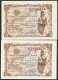 1 Peseta. 15 De Junio De 1945. Pareja Correlativa. Serie G. (Edifil 2021: 448a) - Otros & Sin Clasificación