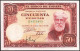 50 Pesetas. 31 De Diciembre De 1951. Serie B. (Edifil 2021: 462a). Apresto Orig - Other & Unclassified