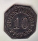 Münze Notgeld Sigmaringen 1918 10 Pf. Kriegsgeld Eisen Ss - Sonstige & Ohne Zuordnung
