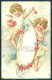 Greetings Angel Putto Art Nouveau Serie 963 Relief Postcard HR0489 - Autres & Non Classés