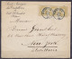 Env. "Société Des Cristalleries Du Val St-Lambert" Affr. Bande De 3 N°32 Càd ANVERS /23 AVRIL 1881 Pour NEW YORK USA (au - 1869-1883 Leopold II
