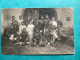 Militaria.carte Photo Groupe De Militaires Et Civils Au Café - Characters