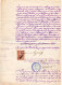 2902. GREECE.CRETE, TURKEY 1895 4 PAGES  DOCUMENT WITH REVENUE,FOLDED MANY TIMES. WILL BE SHIPPED FOLDED - Crete