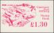 Guernsey Markenheftchen 17 Münzen Fort George Karmin 1982, ** - Guernesey