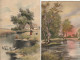 Peinture - PAYSAGES - Lot De 4 CPA - Malerei & Gemälde