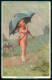 Artist Signed Fialkowska W. Eros Cupid Serie 3252 ABRADED Postcard HR0916 - Autres & Non Classés